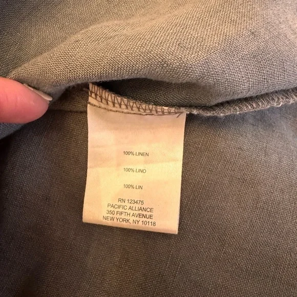 Ellen Tracy Linen Half Zip Tunic L - Picture 6 of 7